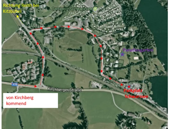 Anfahrt Paradiesgarten von Kirchberg